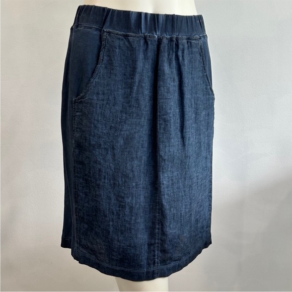 Yest UK Linen Pocket Skirt w/Stretch Panels - Picture 7 of 12